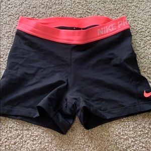 Black and pink nike spandex